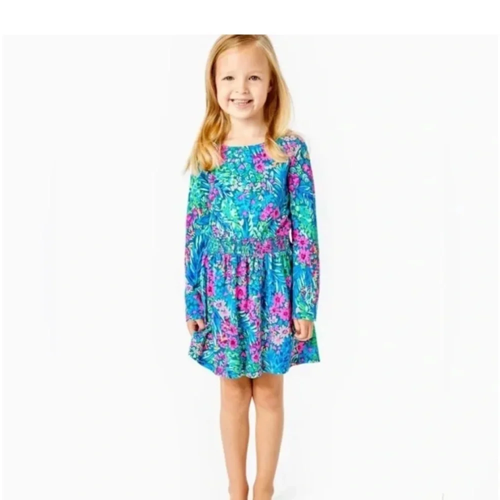 Lilly Pulitzer Girls Mylah Mini Dress x- large (12-14) NWT in multi tiny garden